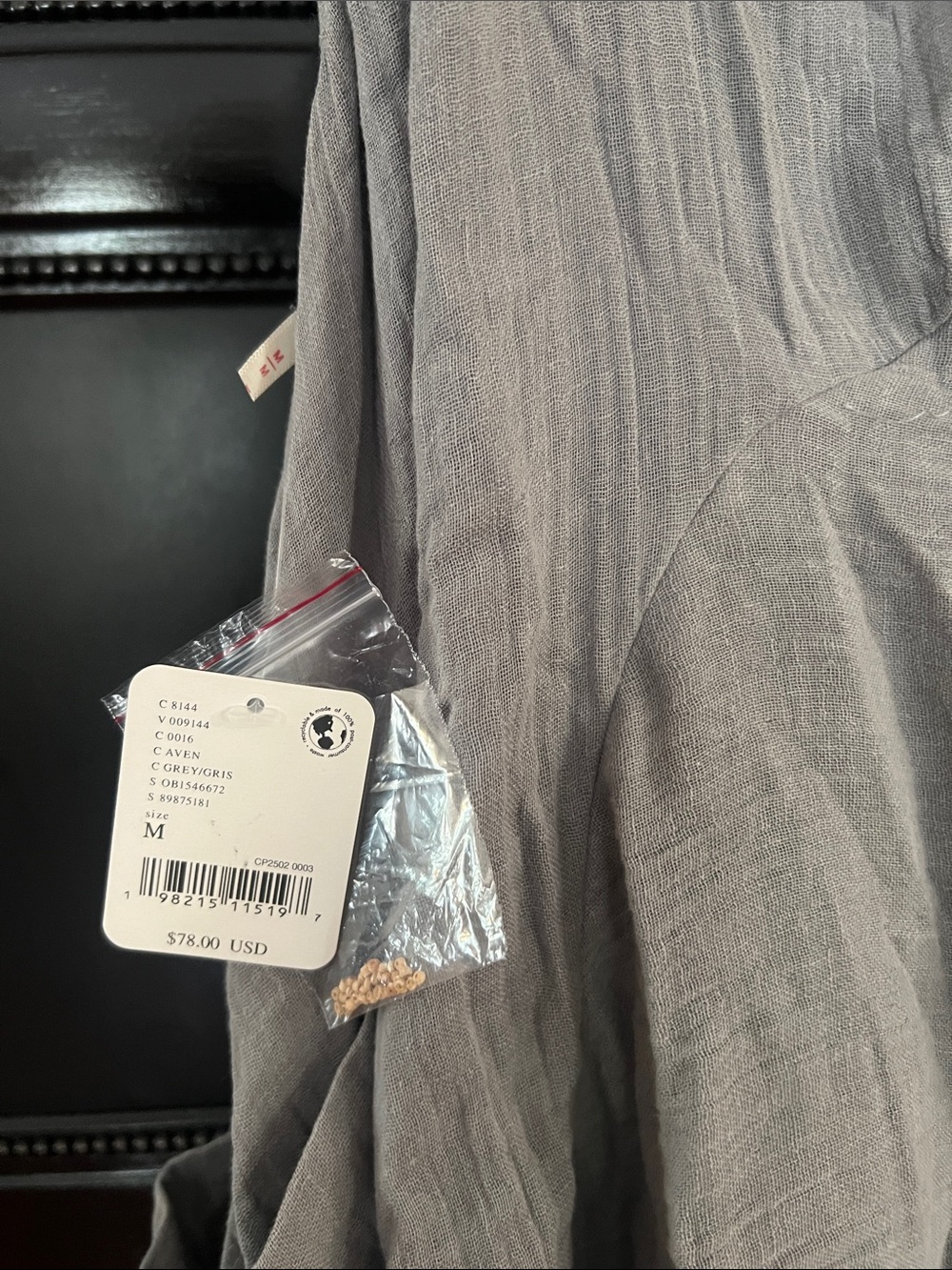 Free People Light Gray Flowy Racerback Tunic - Picture 2 of 3